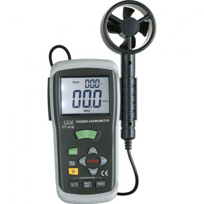 Термоанемометр CEM-INSTRUMENTS для измерения скорости воздуха и температуры DT-618