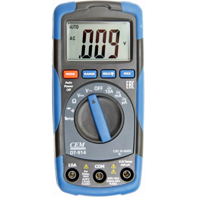 Цифровой мультиметр CEM-INSTRUMENTS с ЖК-дисплеем и автовыбором диапазона DT-914