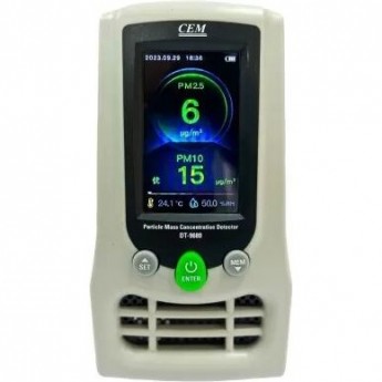 Счетчик пылевых частиц CEM-INSTRUMENTS DT-9680 с измерением PM2.5/PM10, формальдегида, ЛОС, температуры и влажности Счетчик пылевых частиц CEM-INSTRUMENTS DT-9680 с измерением PM2.5/PM10, формальдегида, ЛОС, температуры и влажности