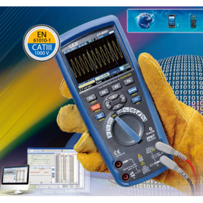 Переносной осциллограф-мультиметр CEM-INSTRUMENTS цифровой 10 МГц 1 канал DT-9989